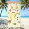 Toalla de Playa con Estampado de Perro Pudín de Sanrio, Absorbente de Agua, Secado Rápido, Fibra Ultrafina, Toalla de Baño para Vacaciones, Directo de Fábrica