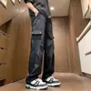 Pantalones de trabajo de pierna recta estilo americano para hombre, pantalones de senderismo a prueba de viento e impermeables para exteriores de primavera y verano, pantalones casuales para hombre, pantalones largos para hombre