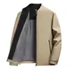 Transfronteriza 2026 Primavera y Otoño Color Sólido Cuello Alto Hombres de Mediana Edad y Mayores Transfronteriza Casual Estilo Papá Negocio Moderna Chaqueta