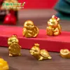 Miniatura de paisagem criativa lingote tartaruga da fortuna estatueta fofa decoração DIY acessórios para pendurar carro desktop pequeno ornamento