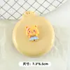 Pente dobrável fofo de desenho animado com Air Bag, pente massageador com espelho integrado, compacto, portátil, mini pente com almofada de ar, pente pequeno