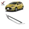 Adequado para Toyota 21 Aqua Para-choque Traseiro Modificado Lanterna de Neblina Moldura Decorativa Brilhante Galvanizada Cobertura Especial para Luz de Freio