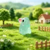 Micro-Paisagismo Criativo Figuras de Coelho Luminosas Enfeites Fofos Acessórios de Decoração de Jardinagem DIY Mini Enfeites Pequenos