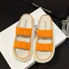 Sandalias Boca de Pez para Mujer 2026 Primavera y Verano Nuevo Estilo de Moda Versátiles Casuales Chanclas de Lona Elástica Zapatos Planos