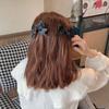 Lindo Pasador de Satén con Lazo Clip para Flequillo Clip para Cabello Roto Clip de Cinta para Doble Cola de Caballo Accesorios para el Cabello de Niña Pasador