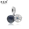 Nuevo Pulsera de Perlas de Amazon, Aretes de Flor, Aretes de Mariposa Flor de Rosa de Plata, Joyería para Pulsera DIY Regalo