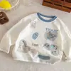Camiseta Nueva de Manga Larga para Niños Otoño 2026, Top con Estampado de Dibujos Animados para Niños, Camiseta Básica para Bebés y Niños Pequeños Primavera y Otoño, Moderna