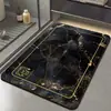 Tapete de piso de diatomita de luxo para entrada de banheiro, absorvente de água, secagem rápida, tapete antiderrapante para lavatório e vaso sanitário