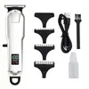 Cortador de Cabelo Digital LCD Transparente Transfronteiriço para Uso em Salão, Aparador de Cabelo Elétrico para Desenho e Modelagem, Barbeador de Cabelo Recarregável para Uso Doméstico