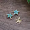 Nuevo Estilo Goteo de Aceite Flor de Múltiples Pétalos de Agujero Único Centro para Manualidades Accesorios de Joyería Colgantes Pequeños Materiales para Colgantes de Aretes Venta al por Mayor