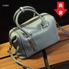 Bolsa de Gelatina Bolso Boston Almohada Bolso de Mano de Cuero Genuino para Mujer Gran Capacidad Bolso de Hombro Cruzado de Alta Gama para Mujer