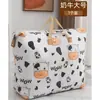 Bolsa de almacenamiento de gran capacidad Daisy, bolsa para empacar mudanzas, engrosada y reforzada, doble cremallera, bolsa portátil para organizar ropa y edredones