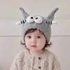 Chapéus fofos e descolados estilo coreano para crianças, chapéus quentinhos de tricô para outono e inverno, chapéus de lã à prova de vento e que protegem as orelhas para meninos e meninas