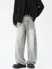 Maple House Roupa Masculina / Primavera Novo Estilo Americano Jeans Faca Curva Solto Retro Tendência Reto Perna Larga Calça Longa para Homens