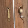 Trava de porta antiga Corrente de cobre puro Fivela de porta de ferrolho Trava de porta de armário chinês Fechadura de porta de cobre completo Parafuso engrossado
