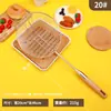 Vajilla de Acero Inoxidable Mango de Madera Maciza Cable Reforzado Fuga Utensilios de Cocina Domésticos Fuga Olla Caliente Cuchara para Pescado Red de Drenaje Fuga Colador para Frituras