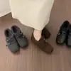 Mocasines grises para mujer, completamente cerrados, con plataforma para aumentar la altura, estilo Birkenstock, perfectos para otoño e invierno, con forro de felpa, versátiles para el uso diario y que proporcionan calor.