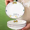 Taza de cerámica con diseño de oso de dibujos animados, vajilla para el hogar, tazón de arroz, tazón de sopa, plato para verduras, plato para pescado encurtido, tazón grande para sopa, plato para frutas
