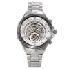 GANADOR GANADOR 436 Reloj mecánico automático hueco de acero para hombre, personalidad, moda europea y americana, venta al por mayor