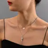 Moda Transfronteiriça Simples e Único Estilo em Camadas Estrela Coração Lua Pingente Redondo Coleção de Colares Femininos Multicamadas