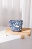 Nova Bolsa de Maquiagem Feminina Azul Retrô Flor de Castanha Simples Portátil Bolsa para Produtos de Skincare Bolsa de Maquiagem Bolsa de Mão Bolsa de Lavar