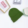 Chapéu de pele de melão curto transfronteiriço chapéu de cúpula tricotado chapéu de melancia chapéu de lã sem caroço chapéu de gorro de lingote quente no outono e inverno