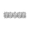 Anel de luxo com diamantes em toda a volta, anel de fileira, anel oval com diamante para dama, design vazado, fornecedores de acessórios para casamento