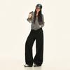 Jeans Rectos Vintage Estilo Americano Transfronterizos 2026, Nuevos Otoño e Invierno, Corte Holgado, Pantalones Largos Versátiles de Pierna Ancha de Cintura Alta