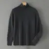 Venta al por mayor transfronteriza de suéteres de lana premium para hombre para otoño e invierno 2025, camisetas básicas de cuello alto, suéteres de punto de cuello alto