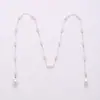 Accesorios Faciales de Cadena de Perlas Cuadradas de Nueva Moda Transfronterizos para Mujeres Accesorios Faciales Ins Europeos y Americanos Máscaras para Fiesta de Graduación Venta al por Mayor