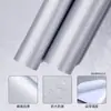 Pegatina impermeable autoadhesiva de acero inoxidable color plata cepillado para refrigerador, puerta de ascensor, renovación de gabinetes, película metálica, a prueba de aceite y óxido