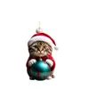 Pingente Série de Animais Fofos de Natal Transfronteiriço Presente Pingente de Árvore de Natal Pingente de Carro