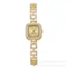 Relógio Quadrado Feminino da Moda, Luxo Leve com Cravação de Diamantes, Relógio Feminino de Aparência Sofisticada e Elegante, Relógio Feminino a Quartzo, Dropshipping