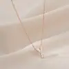 Chapado en oro real circonita cadena para clavícula de temperamento diseño de nicho femenino collar con letra Y collar de personalidad Joker venta al por mayor