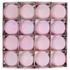 Decorações de Natal Transfronteiriças 6cm 16Peças Bolas de Plástico de Formato Especial Coloridas Bolas de Natal Revestidas com Veludo de Neve Pingentes