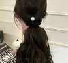 Elegante scrunchie coreano mate perlado con volantes y alta elasticidad, lleno de encanto suave, accesorio para el cabello
