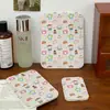 Espelho Dobrável Pequeno Floral Vintage Estilo Ins Dormitório de Estudante Espelho de Maquiagem para Casa Espelho de Mesa para Maquiagem Espelho Portátil
