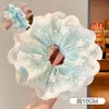 Scrunchie com vibe feminina, elástico de cabelo coreano fofo, acessório de cabelo estilo preguiçoso oversized, faixa de cabelo para coque