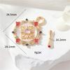 Color Oro 14K Pulsera Hebilla Ot Circonita Reina Madre Saturno Collar de Perlas Hebilla de Conexión para Mujer Joyería Hecha a Mano Accesorios DIY