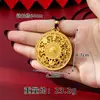 Colar Bússola Oito Tesouros com Caractere Fu Estilo Antigo Popular Pingente Disco Oco Auspicioso Ouro de Areia Vietnamita Retrô Joias Venda Direta
