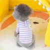 Ropa para Mascotas Cárdigan de Botones Suministros de Otoño e Invierno para Perros Pequeños como Teddy y Pomerania, Sudadera para Gato con 23 Rayas Cárdigan