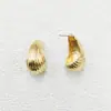 Pendientes Elegantes Sencillos Metal Gotas de Agua Textura de Concha Pendientes de Mujer Pendientes Comodín Diario C266