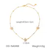 Collar Combinado de Acero Inoxidable Transfronterizo Europeo y Americano Collar de Lujo Accesible de Alta Gama Estilo Ins Collar Retro Personalizado de Oro de 18 Quilates para Mujer
