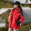 Traje de inverno de três em um destacável para atividades ao ar livre para homens e mulheres, jaqueta de montanhismo à prova d'água e à prova de vento em veludo Raposa Prateada, moda