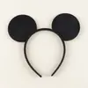 Diadema Cabeza de Mickey Minnie Diadema de Desempeño para el Día del Niño Orejas Negras Lindas de Dibujos Animados Diadema con Lazo de Mickey Mouse