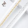 Cinta elástica de encaje de seda dorada y plateada de 1,2 cm para ropa interior, juguetes, accesorios para el cabello