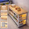 Estante de suelo multicapa para barra de bar, mesa estrecha con estantes, mesa de comedor, mesa divisoria para sala de estar, mesa larga simple de ocio para balcón