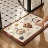 Alfombra de baño, cachemira sintética, engrosada, absorbente de agua, antideslizante, uso doméstico, para baño y entrada de inodoro, alfombra resistente a la suciedad, accesorio de baño