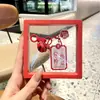 Texto acrílico criativo caractere de boa sorte cada exame será para ser Não. 1 chaveiro mochila escolar pequena pingente atacado