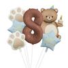 Nuevo Globo de Película de Aluminio de Pastel Mágico de Oso Set Número 32 pulgadas Garra de Oso Fiesta de Cumpleaños Infantil Accesorios para Fotos